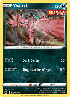 Yveltal z edície Fusion Strike, karta č.175