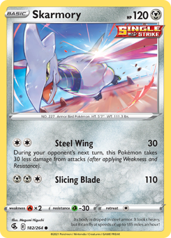 Skarmory z edície Fusion Strike, karta č.182