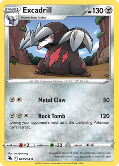 Excadrill z edície Fusion Strike, karta č.183