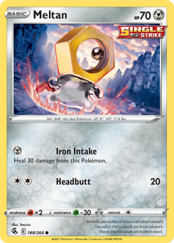 Meltan z edície Fusion Strike, karta č.188