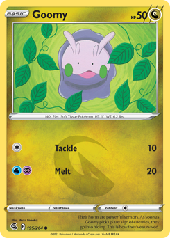 Goomy z edície Fusion Strike, karta č.195