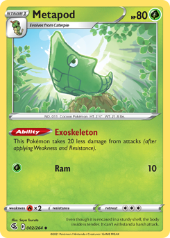 Metapod z edície Fusion Strike, karta č.2