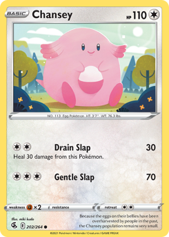 Chansey z edície Fusion Strike, karta č.202