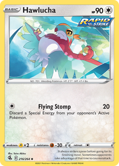 Hawlucha z edície Fusion Strike, karta č.216