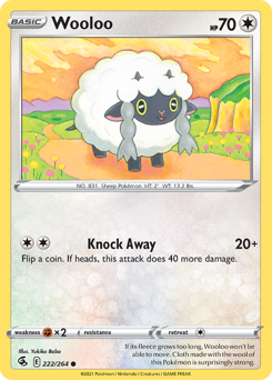 Wooloo z edície Fusion Strike, karta č.222