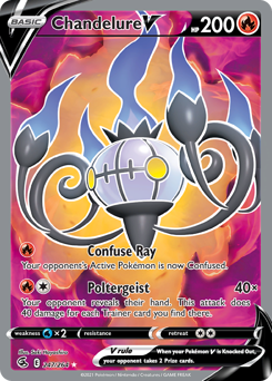 Chandelure V z edície Fusion Strike, karta č.247