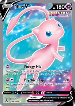 Mew V z edície Fusion Strike, karta č.250