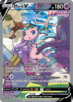 Mew V z edície Fusion Strike, karta č.251