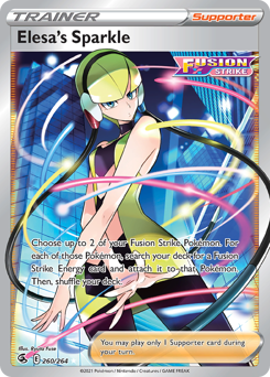 Elesa's Sparkle z edície Fusion Strike, karta č.260