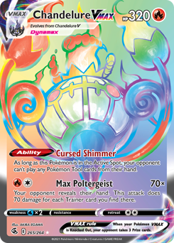 Chandelure VMAX z edície Fusion Strike, karta č.265