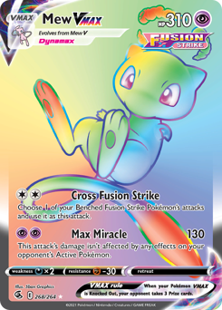 Mew VMAX z edície Fusion Strike, karta č.268