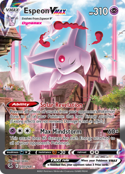 Espeon VMAX z edície Fusion Strike, karta č.270