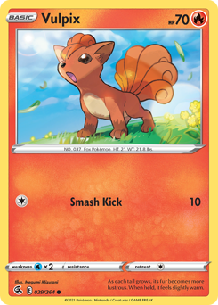 Vulpix z edície Fusion Strike, karta č.29