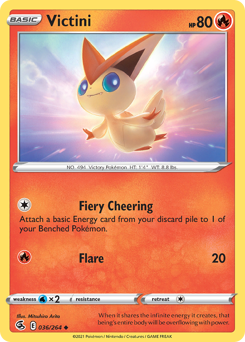Victini z edície Fusion Strike, karta č.36