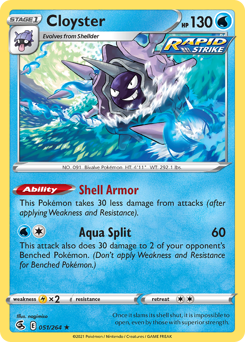 Cloyster z edície Fusion Strike, karta č.51