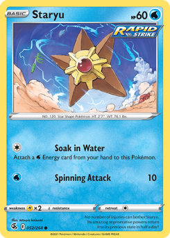 Staryu z edície Fusion Strike, karta č.52
