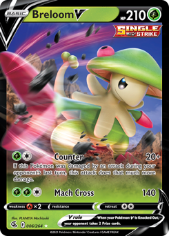 Breloom V z edície Fusion Strike, karta č.6