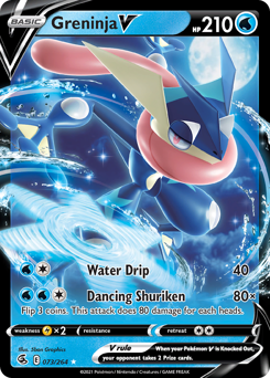 Greninja V z edície Fusion Strike, karta č.73