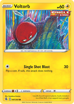 Voltorb z edície Fusion Strike, karta č.87