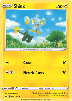 Shinx z edície Fusion Strike, karta č.91