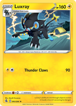 Luxray z edície Fusion Strike, karta č.93