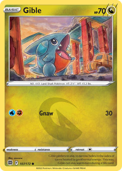 Gible z edície Brilliant Stars, karta č.107