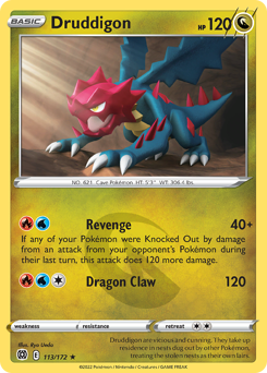 Druddigon z edície Brilliant Stars, karta č.113