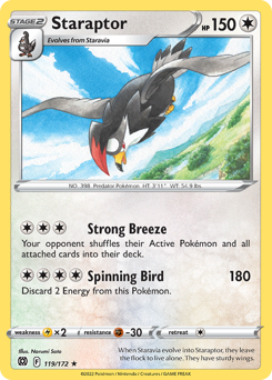Staraptor z edície Brilliant Stars, karta č.119