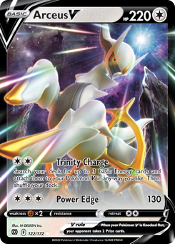 Arceus V z edície Brilliant Stars, karta č.122