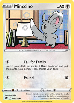 Minccino z edície Brilliant Stars, karta č.124