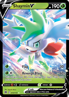 Shaymin V z edície Brilliant Stars, karta č.13