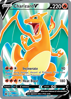 Charizard V z edície Brilliant Stars, karta č.153