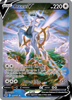 Arceus V z edície Brilliant Stars, karta č.166