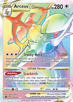 Arceus VSTAR z edície Brilliant Stars, karta č.176