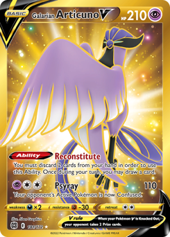 Galarian Articuno V z edície Brilliant Stars, karta č.181