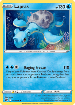 Lapras z edície Brilliant Stars, karta č.31