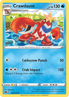 Crawdaunt z edície Brilliant Stars, karta č.33