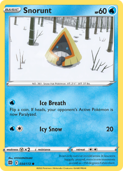 Snorunt z edície Brilliant Stars, karta č.34