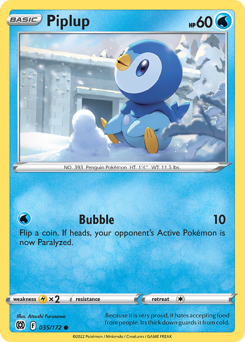 Piplup z edície Brilliant Stars, karta č.35