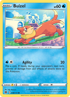 Buizel z edície Brilliant Stars, karta č.38
