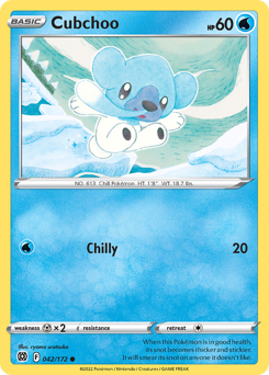 Cubchoo z edície Brilliant Stars, karta č.42