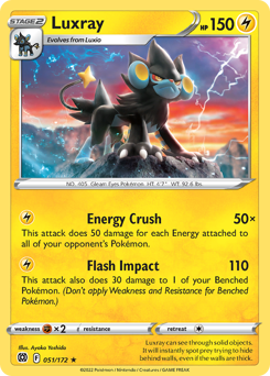 Luxray z edície Brilliant Stars, karta č.51