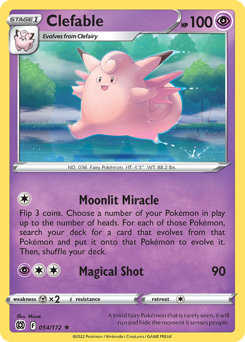Clefable z edície Brilliant Stars, karta č.54