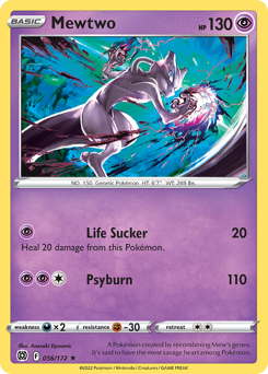 Mewtwo z edície Brilliant Stars, karta č.56