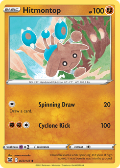 Hitmontop z edície Brilliant Stars, karta č.72