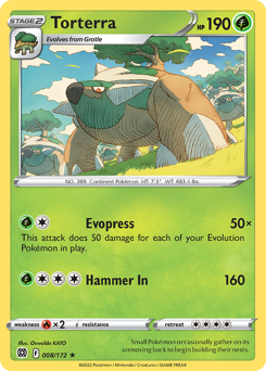Torterra z edície Brilliant Stars, karta č.8