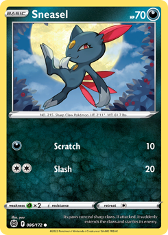 Sneasel z edície Brilliant Stars, karta č.86