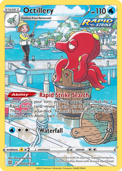 Octillery z edície Brilliant Stars Trainer Gallery, karta č.TG03
