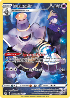 Dusknoir z edície Brilliant Stars Trainer Gallery, karta č.TG06