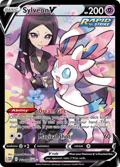 Sylveon V z edície Brilliant Stars Trainer Gallery, karta č.TG14